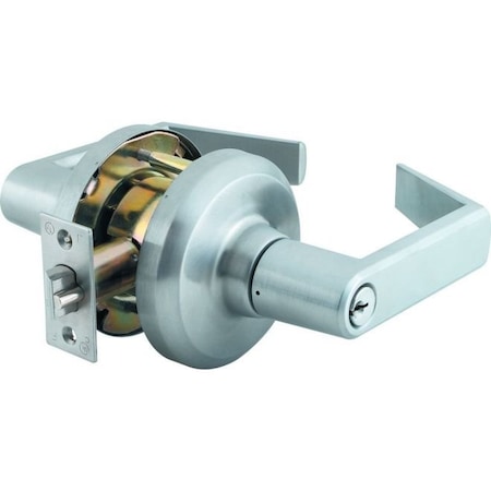 Dormakaba Hardware Sierra Electronically Locked C Keyway KD with 2-3/4" Backset and ASA Strike Satin Chrome Fi QCL192E626